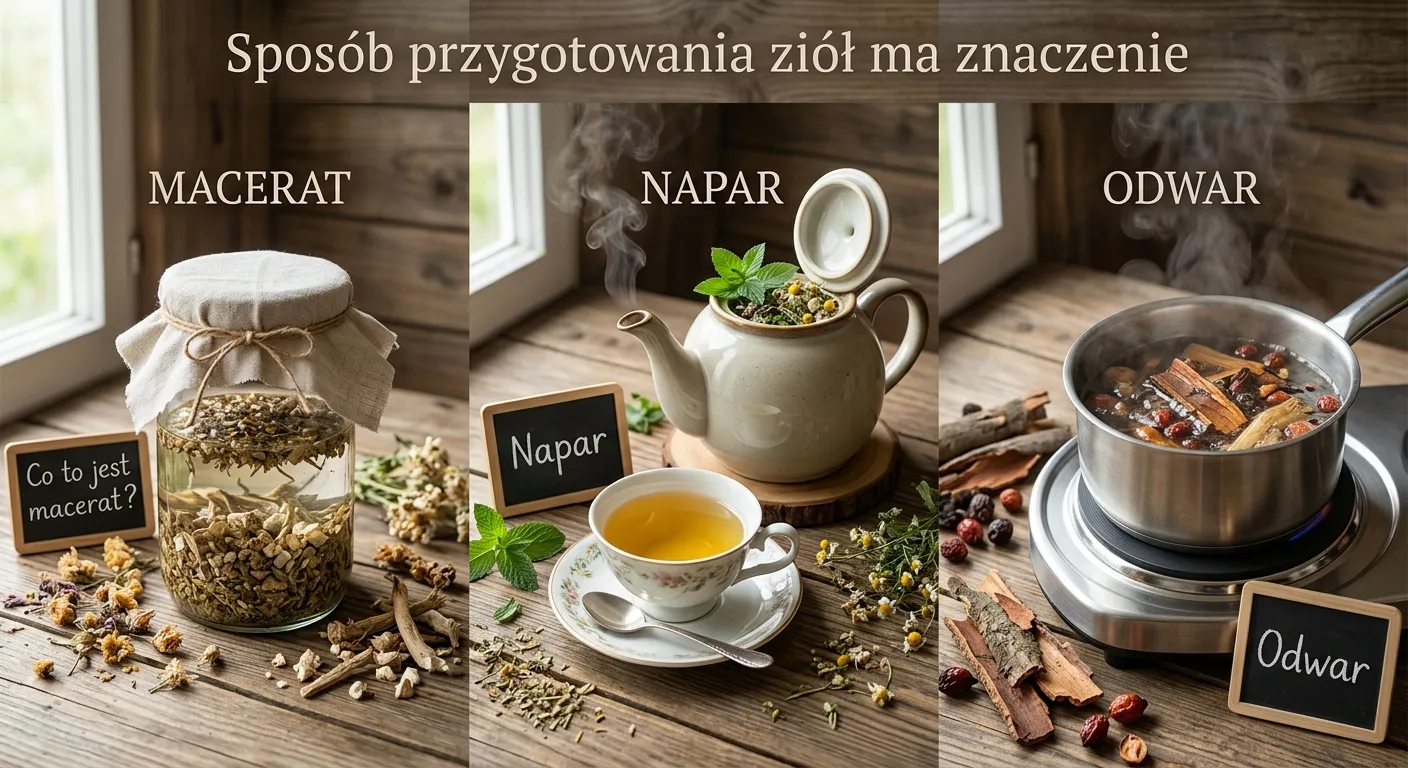Napar, odwar czy macerat? Jak dobrać formę do rodzaju surowca
